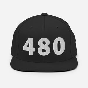 480 Area Code Snapback Hat