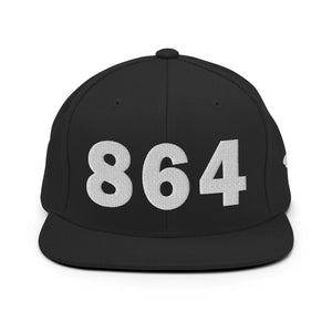 864 Area Code Snapback Hat