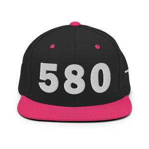 580 Area Code Snapback Hat
