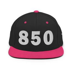 850 Area Code Snapback Hat