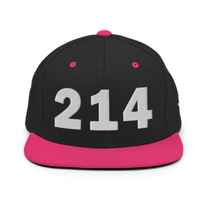 214 Area Code Snapback Hat