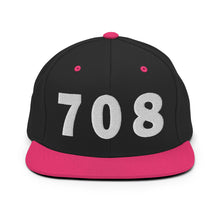 Load image into Gallery viewer, 708 Area Code Snapback Hat
