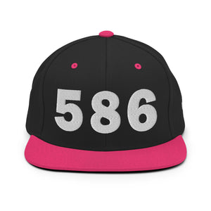 586 Area Code Snapback Hat