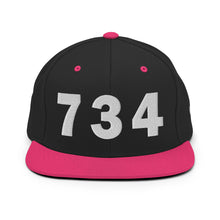 Load image into Gallery viewer, 734 Area Code Snapback Hat