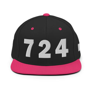 724 Area Code Snapback Hat