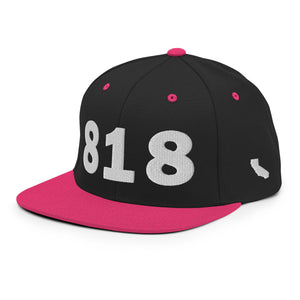 818 Area Code Snapback Hat