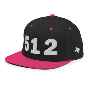 512 Area Code Snapback Hat