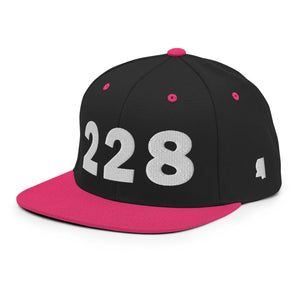 228 Area Code Snapback Hat