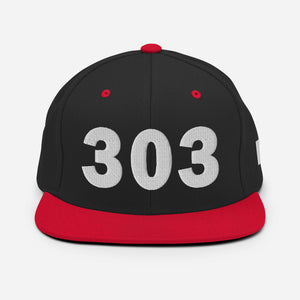 303 Area Code Snapback Hat