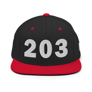 203 Area Code Snapback Hat