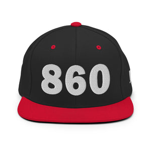 860 Area Code Snapback Hat