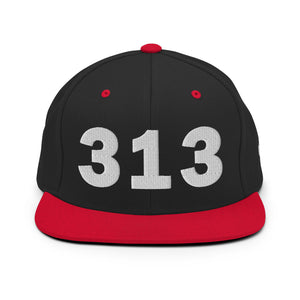 313 Area Code Snapback Hat