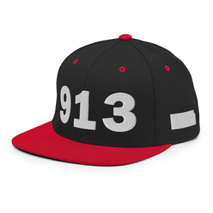 913 Area Code Snapback Hat