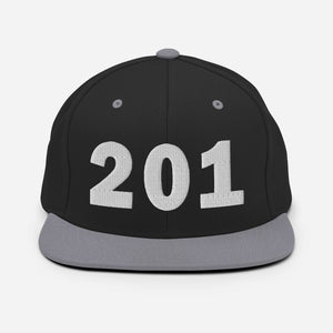 201 Area Code Snapback Hat