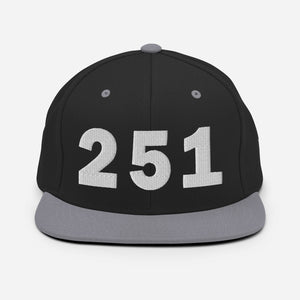 251 Area Code Snapback Hat