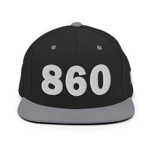 860 Area Code Snapback Hat