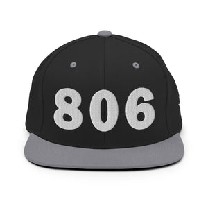 806 Area Code Snapback Hat