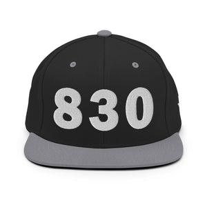 830 Area Code Snapback Hat