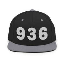 Load image into Gallery viewer, 936 Area Code Snapback Hat