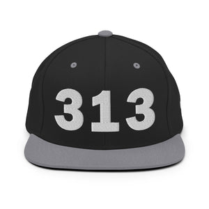 313 Area Code Snapback Hat
