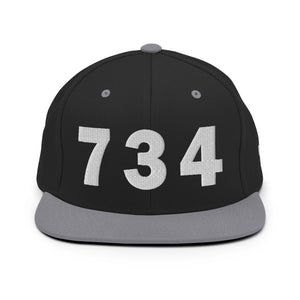 734 Area Code Snapback Hat