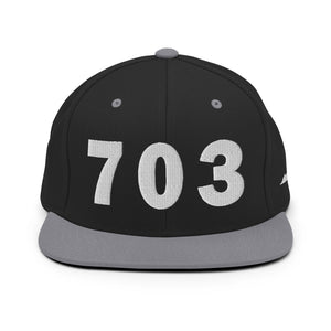 703 Area Code Snapback Hat