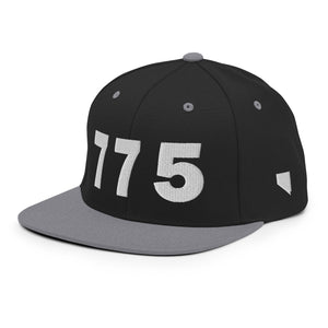 775 Area Code Snapback Hat