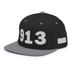 913 Area Code Snapback Hat