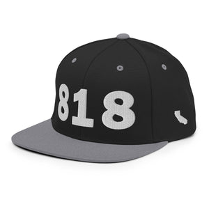 818 Area Code Snapback Hat