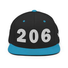 Load image into Gallery viewer, 206 Area Code Snapback Hat