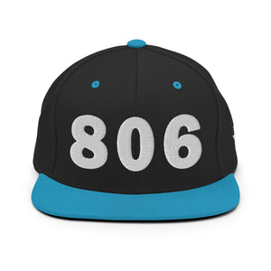 806 Area Code Snapback Hat