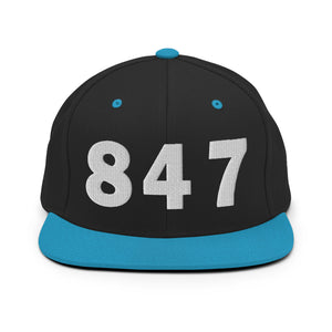 847 Area Code Snapback Hat