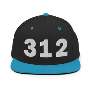 312 Area Code Snapback Hat