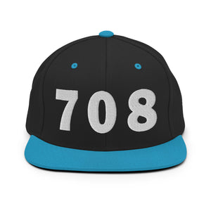 708 Area Code Snapback Hat