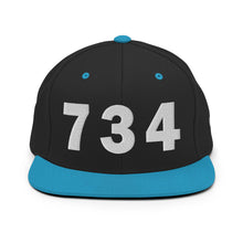 Load image into Gallery viewer, 734 Area Code Snapback Hat