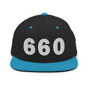 660 Area Code Snapback Hat