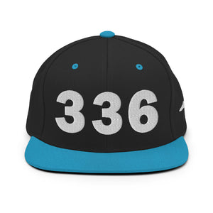 336 Area Code Snapback Hat