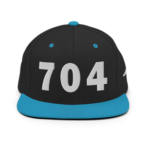 704 Area Code Snapback Hat