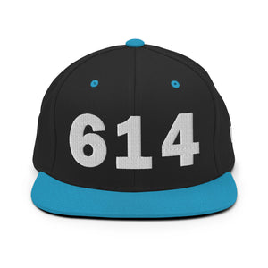 614 Area Code Snapback Hat