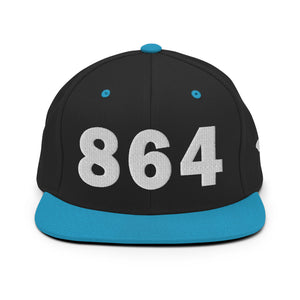 864 Area Code Snapback Hat
