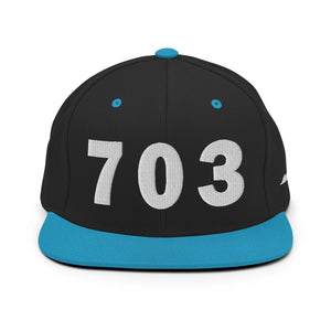 703 Area Code Snapback Hat