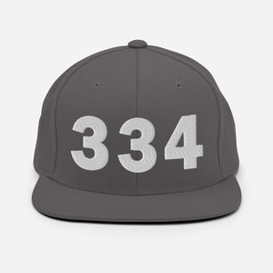 334 Area Code Snapback Hat