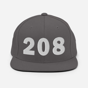 208 Area Code Snapback Hat