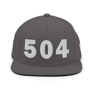 504 Area Code Snapback Hat