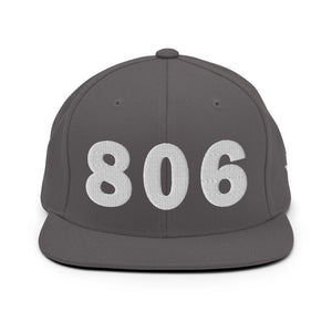 806 Area Code Snapback Hat