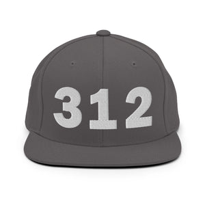 312 Area Code Snapback Hat