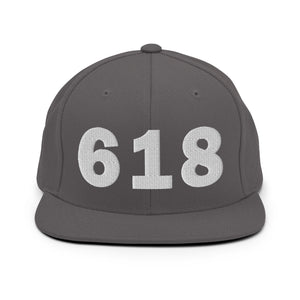 618 Area Code Snapback Hat