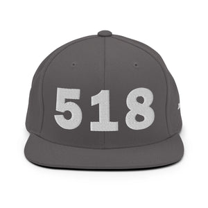 518 Area Code Snapback Hat