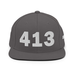 413 Area Code Snapback Hat