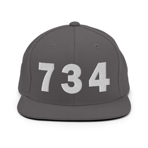 734 Area Code Snapback Hat